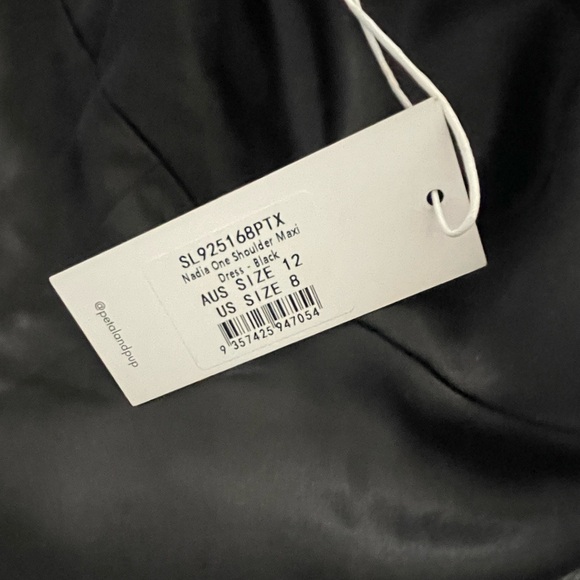 Petal & Pup Nadia One Shoulder Satin Midi Dress - Picture 5 of 6